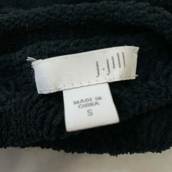 JJill Cable Knit Crewneck Sweater S Navy Blue - Picture 5 of 7